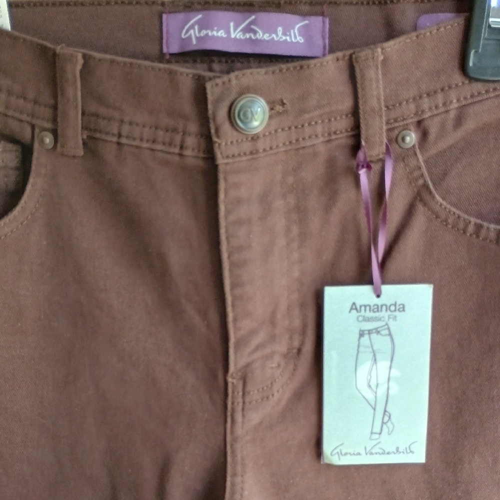 Gloria Vanderbilt Women's Straight Leg Jeans - Brown